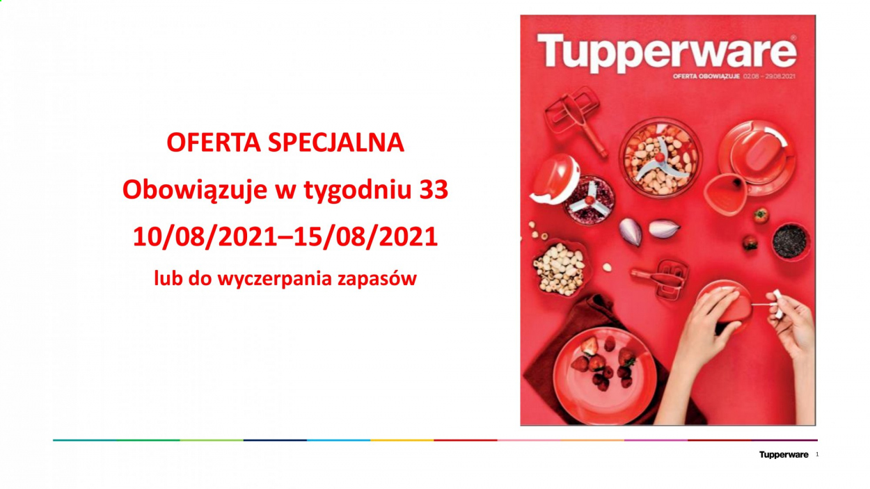 Gazetka Tupperware - 10.8.2021. - 15.8.2021..