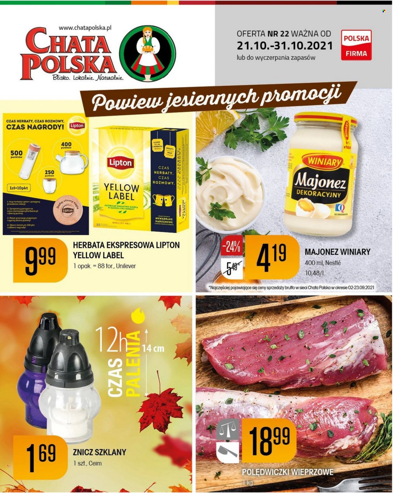 Gazetka Chata Polska - 21.10.2021. - 31.10.2021..