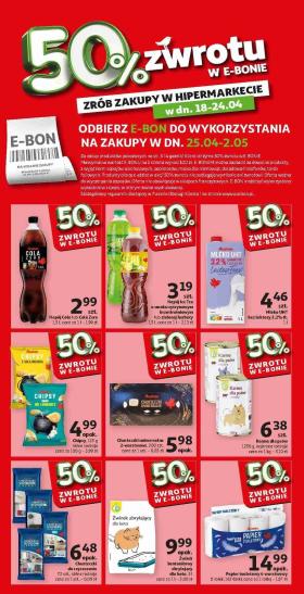 Auchan - Oferta 50% zwrotu w e-bonie