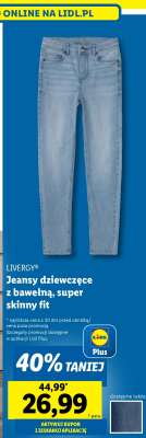 Jeansy dziewczęce z bawełną, super skinny fit
