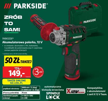 PARKSIDE Akumulatorowa polerka, 12 V