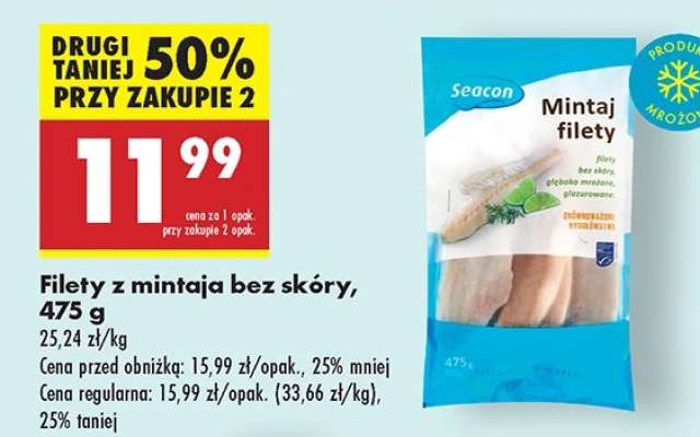 Filety z mintaja bez skóry 475 g
