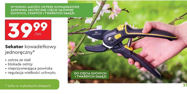 Sekator kowadełkowy jednoręczny