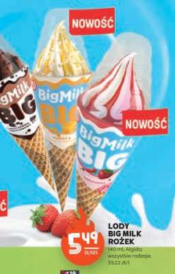 Lody Big Milk Rożek