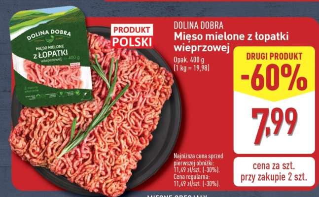 DOLINA DOBRA Mięso mielone z łopatki wieprzowej