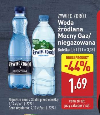 Żywiec Zdrój Woda źródlana Mocny Gaz/niegazowana