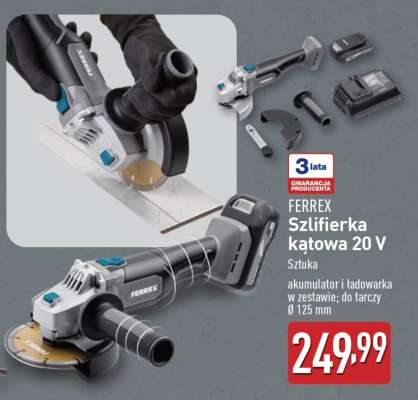 FERREX Szlifierka kątowa 20 V