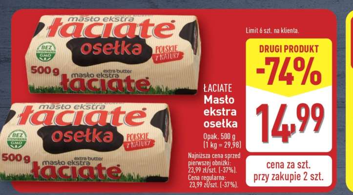 ŁACIATE Masło ekstra osetka
