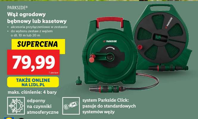 PARKSIDE Wąż ogrodowy bębnowy lub kasetowy