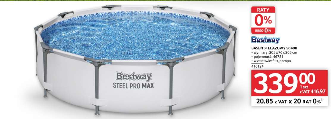 Basen stelażowy Bestway Steel Pro Max
