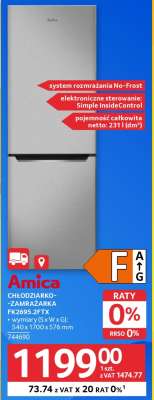 Amica Chłodziarko-Zamrażarka FK2695.2FTX