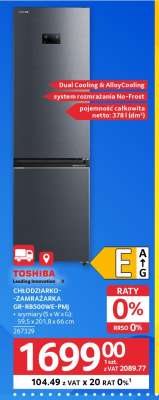 TOSHIBA CHŁODZIARKO-ZAMRAŻARKA GR-RB500WE-PMJ