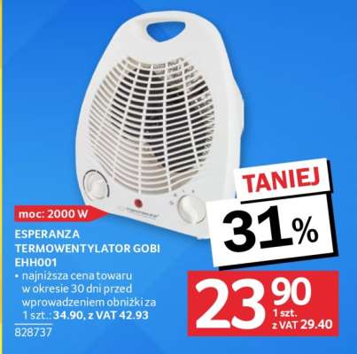 ESPERANZA TERMOWENTYLATOR GOBI EHH001