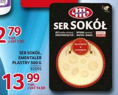 SER SOKÓŁ, EMMENTALER PLASTRY 500 G