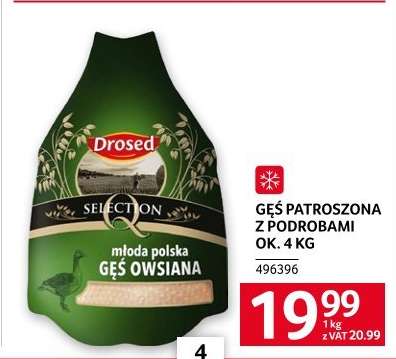 Gęś patroszona z podrobami ok. 4 kg