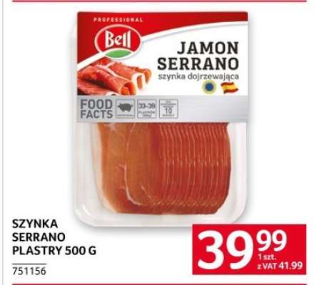 SZYNKA SERRANO PLASTRY 500 G