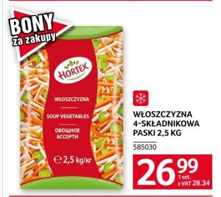 Włoszczyzna 4-składnikowa paski 2,5 kg