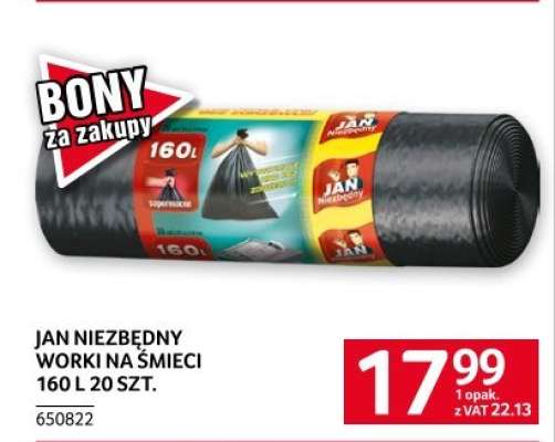 JAN NIEZBĘDNY WORKI NA ŚMIECI 160 L 20 SZT.