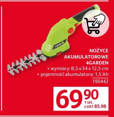 Nożyce akumulatorowe 4GARDEN