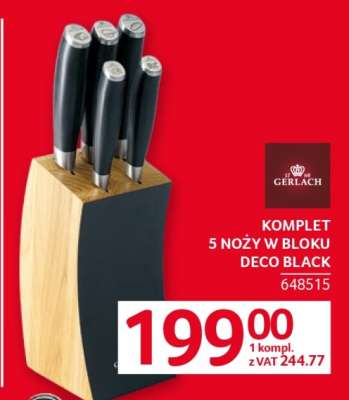 KOMPLET 5 NOŻY W BLOKU DECO BLACK