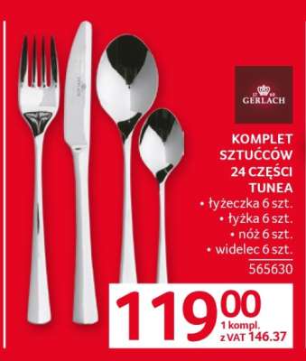 KOMPLET SZTUĆCÓW 24 CZĘŚCI TUNEA