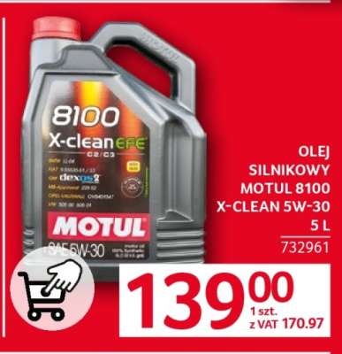 OLEJ SILNIKOWY MOTUL 8100 X-CLEAN 5W-30 5 L