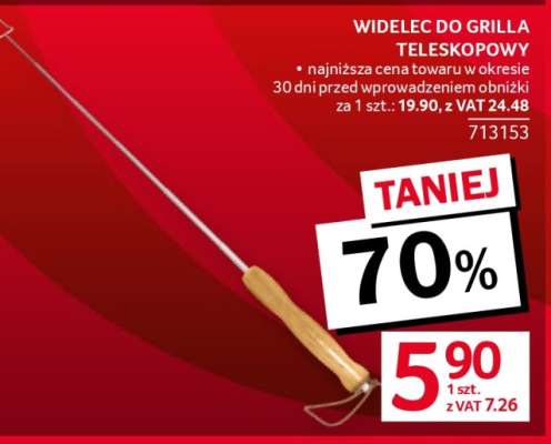 Widelec do grilla teleskopowy