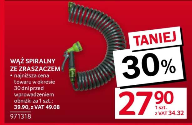 Wąż spiralny ze zraszaczem