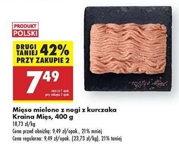 Mięso mielone z nogi z kurczaka Kraina Mięs , 400 g