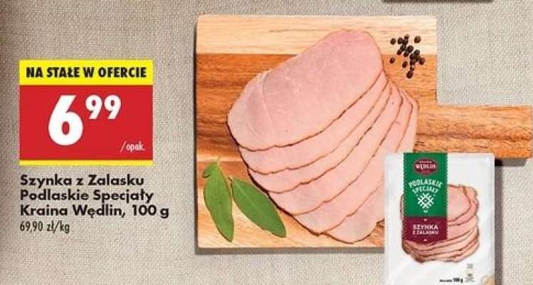 Szynka z Zalasku Podlaskie Specjały Kraina Wędlin, 100 g