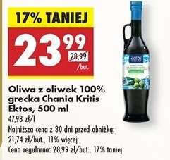 Oliwa z oliwek 100% grecka Chania Kritis Ektos, 500 ml