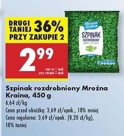 Szpinak rozdrobniony Mroźna Kraina 450 g