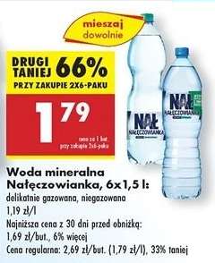 Woda mineralna Nałęczowianka, 6x1,5 l