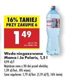 Woda niegazowana Mama i Ja Polaris, 1,5 l
