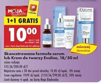 Skoncentrowana formuła serum lub Krem do twarzy Eveline, 18/50 ml