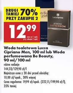 Woda toaletowa Lucca Cipriano Men, 100 ml lub Woda perfumowana Be Beauty, 90 ml/100 ml