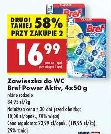Zawieszka do WC Bref Power Aktiv, 4x50 g