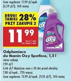 Odplamiacz do tkanin Oxy Spotless, 1,5 l