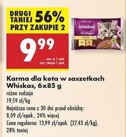 Karma dla kota w saszetkach Whiskas 6x85 g