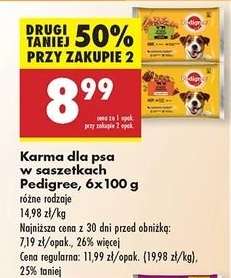 Karma dla psa w saszetkach Pedigree, 6x100 g
