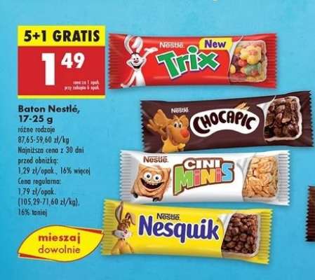 Baton Nestlé, 17-25 g
