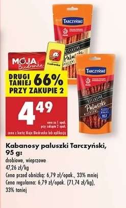 Kabanosy paluszki Tarczyński, 95 g