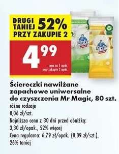 Ściereczki nawilżane zapachowe uniwersalne do czyszczenia Mr Magic , 80 szt