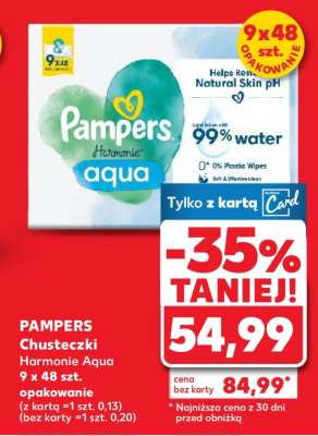 PAMPERS Chusteczki Harmonie Aqua 9 x 48 szt. opakowanie