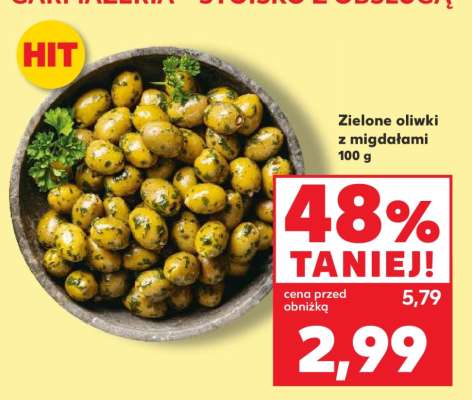 Zielone oliwki z migdałami 100 g