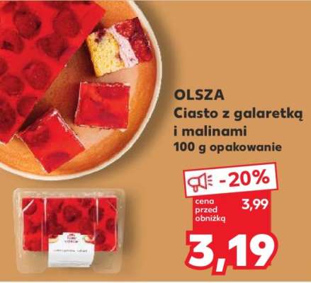OLSZA Ciasto z galaretką i malinami 100 g opakowanie