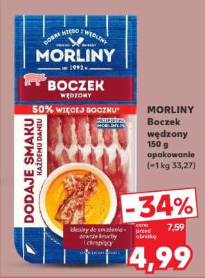 MORLINY Boczek wędzony 150 g opakowanie
