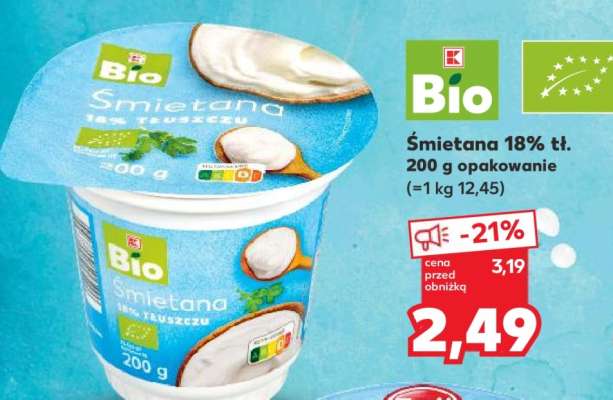 Śmietana 18% tł. 200 g opakowanie