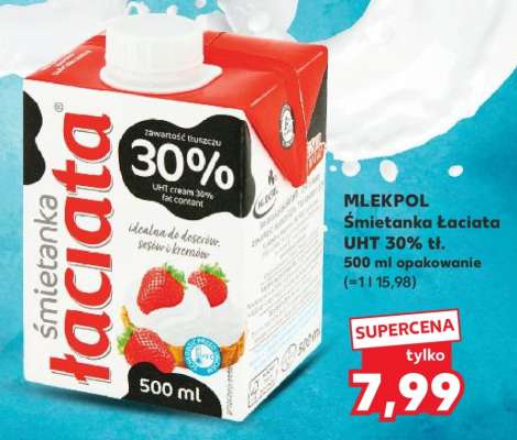 MLEKPOL Śmietanka Łaciata UHT 30% tł.