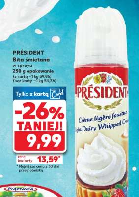 PRÉSIDENT Bita śmietana w sprayu